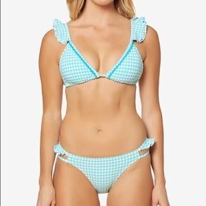 🆕 Jessica Simpson Gingham Ruffle Bikini